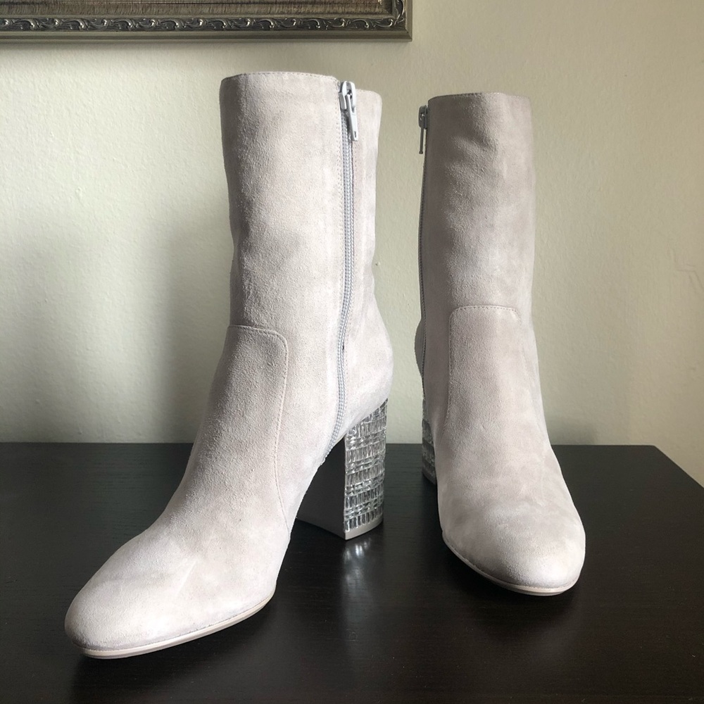 MICHAEL Michael Kors Jeweled Heel Suede Booties